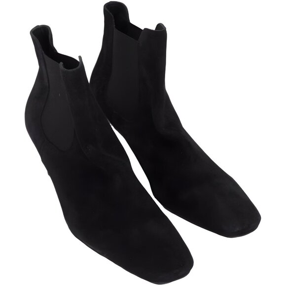 Pedro Garcia Ihole 4564 Womens Ankle Boot Black Suede/Silver Heel Size 36 EU - Picture 1 of 5